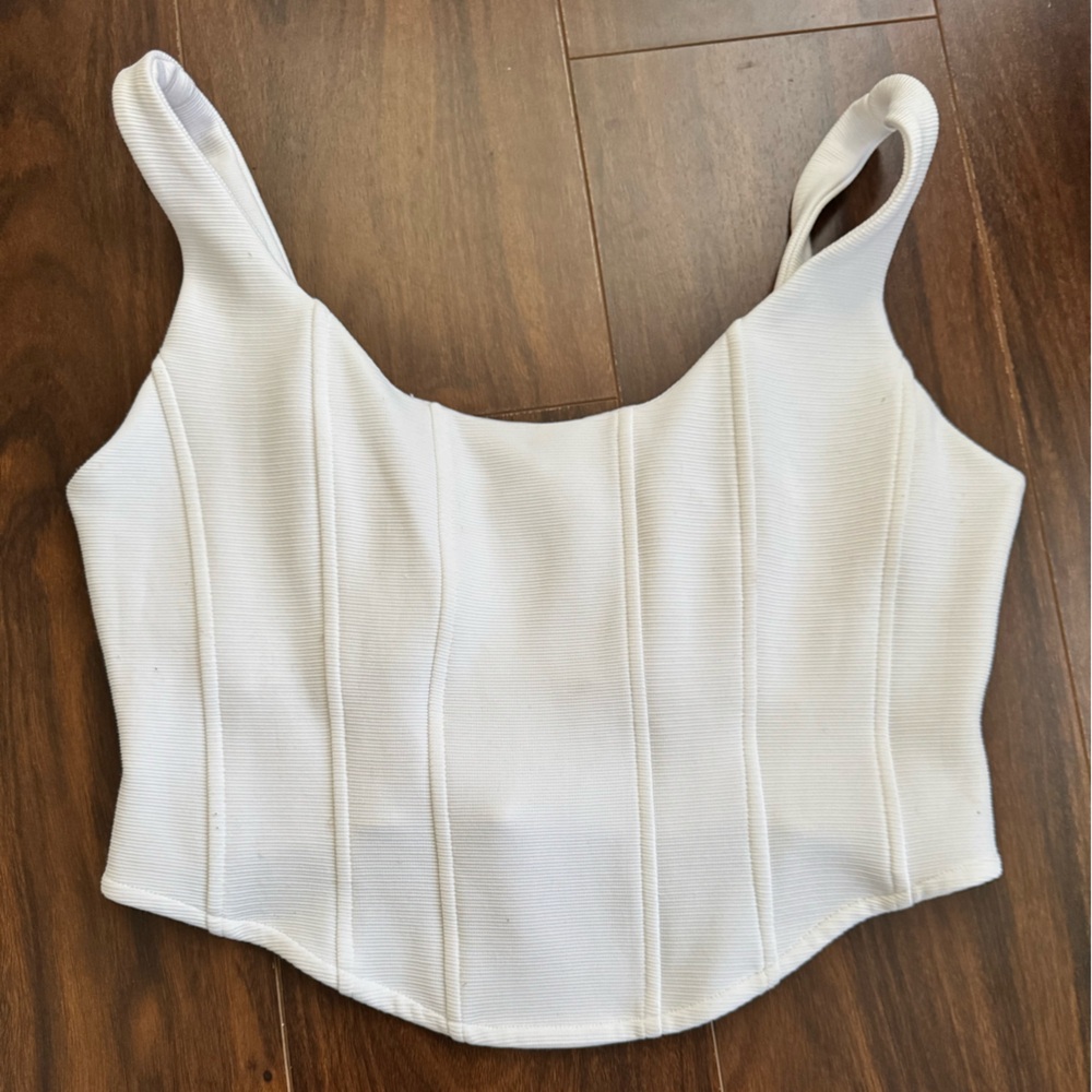 H&M | White Knit Corset | sz Large